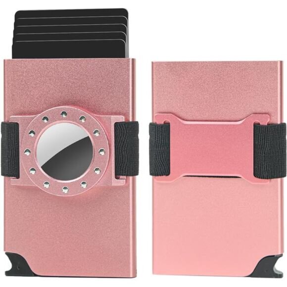Womens AirTag Wallet, Women's Metal Card Case Small Aluminum Card Holder, - Picture 1 of 7